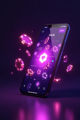 Smartfon z aplikacją casino